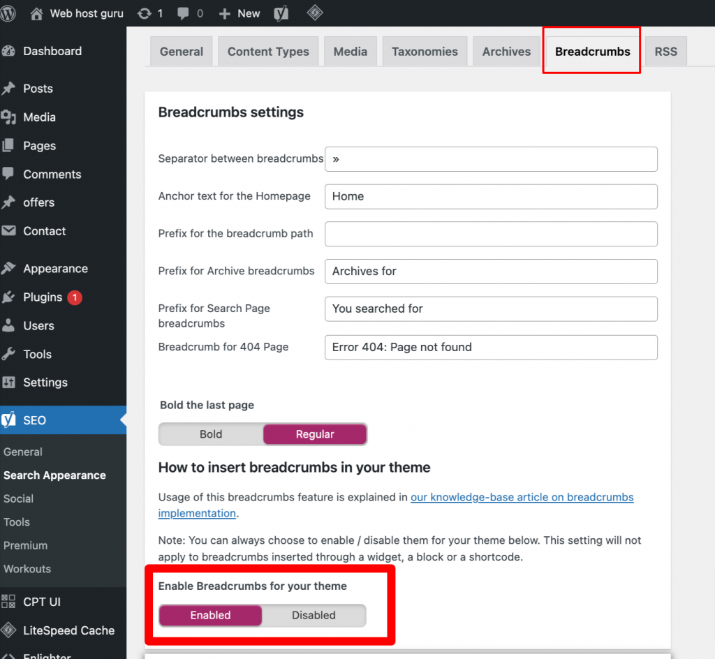 Implementing Breadcrumb Navigation