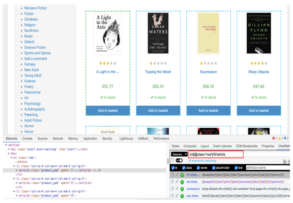 web scraping with php