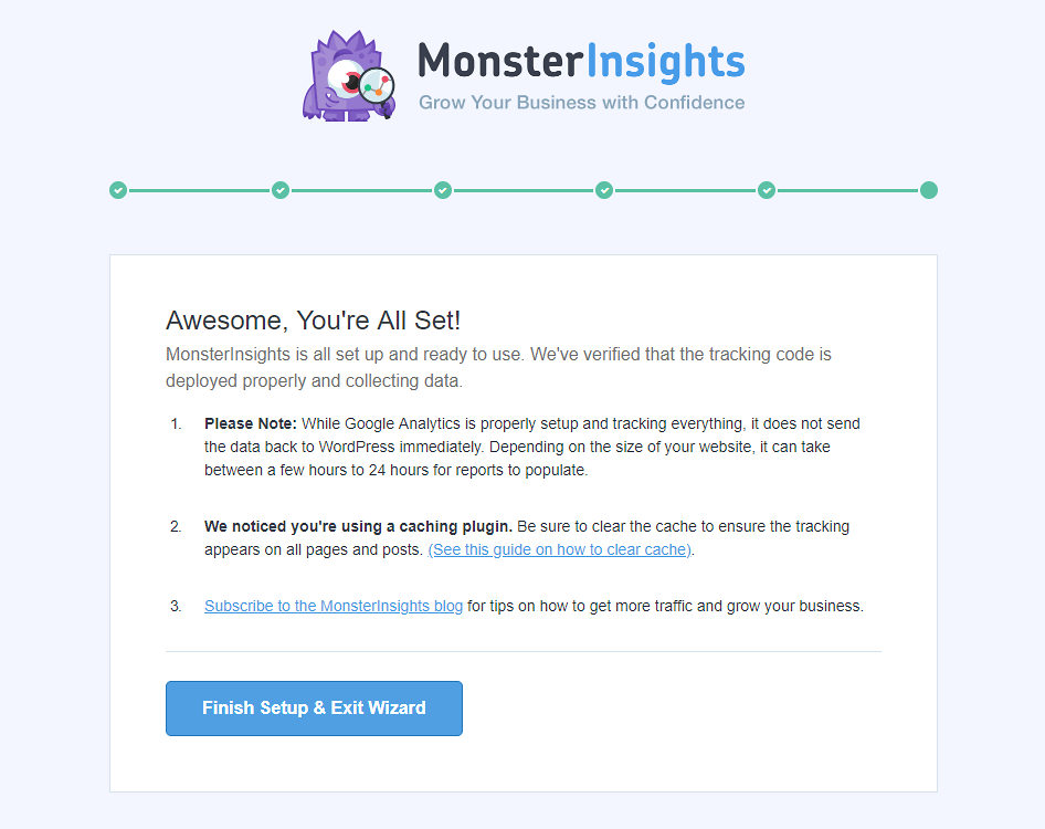 connect-google-analytics-monsterinsights-success