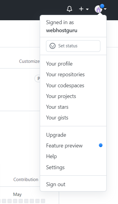 github setting