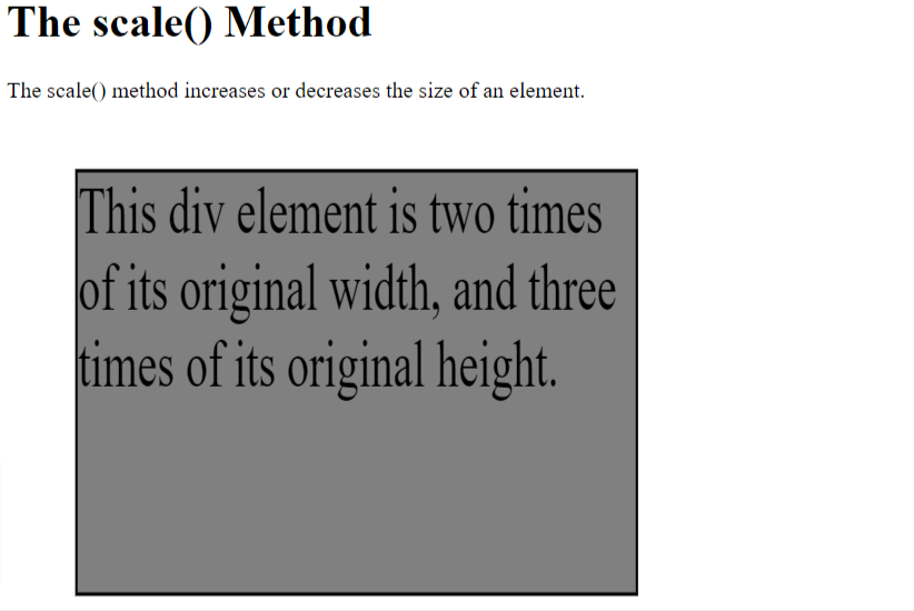 scale method css